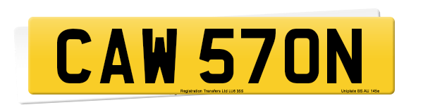 Registration number CAW 570N